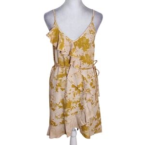 Self Contrast Gold and Blush Pink Print Mini Dress Size Small NWT Wedding Guest